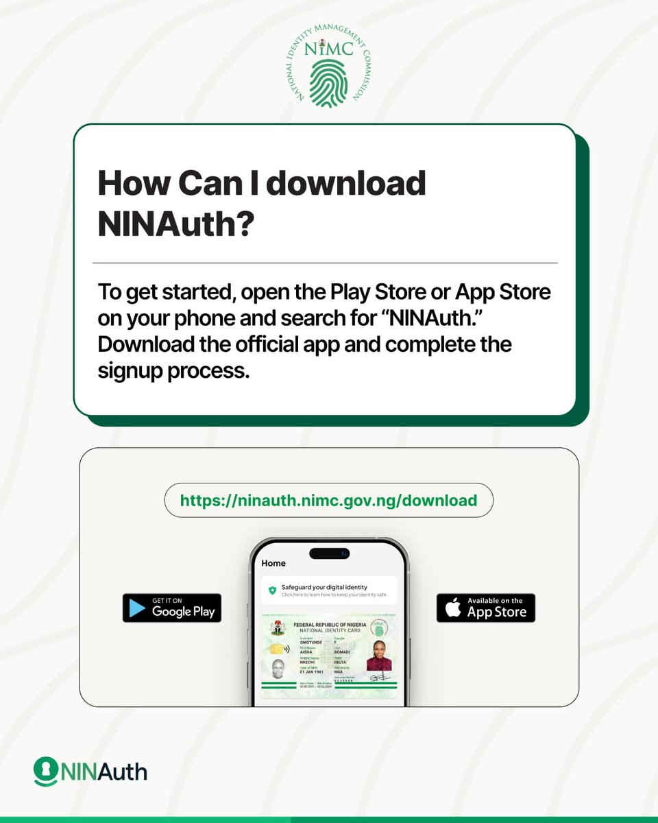 abeegunde1's tweet image. Do you have any challenges with NINAuth? Below are the answers to your questions 
#NIMC 
@nimc_ng @EngrAbisoye