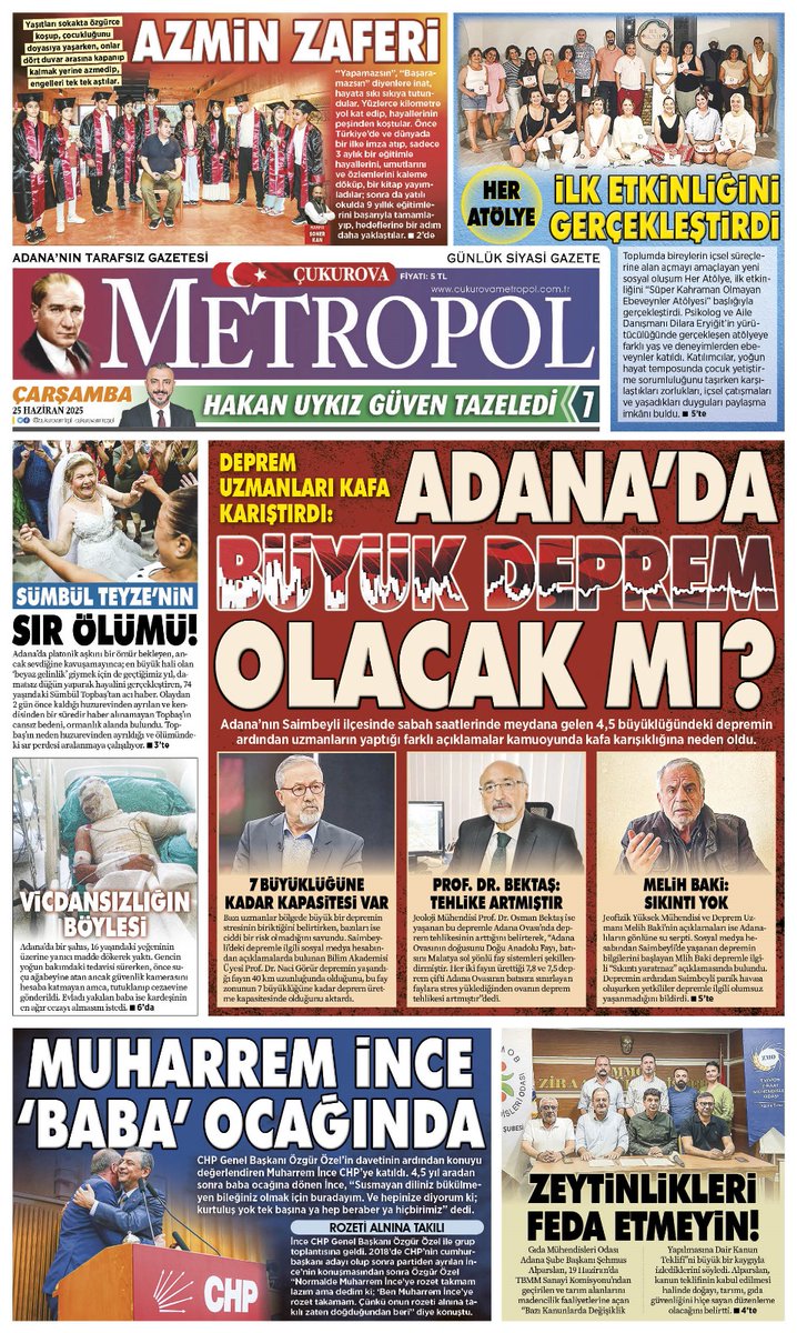 Metropol Gazetesi (@cukurovamtrpl) on Twitter photo ADANA'DA NELER OLUYOR?
Gazetemizin 25.06.25 tarihli 1. sayfamız...
Detaylar İnternet sitemizde...
cukurovametropol.com.tr
<a href="/tanir001/">TANIR EMRE ÜZELGEÇİCİ</a>
#Adana #haber #Güncel #siyaset #kültürsanat ADANA'DA NELER OLUYOR?
Gazetemizin 25.06.25 tarihli 1. sayfamız...
Detaylar İnternet sitemizde...
cukurovametropol.com.tr
<a href="/tanir001/">TANIR EMRE ÜZELGEÇİCİ</a>
#Adana #haber #Güncel #siyaset #kültürsanat