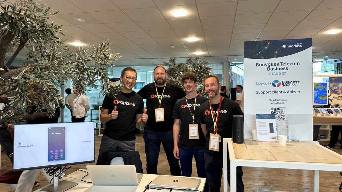 apizee (@apizee) on Twitter photo Innodays 2025, c'est parti !
Deux journées pour découvrir les dernières innovations de <a href="/bouyguestelecom/">Bouygues Telecom</a> et de ses partenaires.
Venez rencontrer les équipes Apizee sur le stand 27 🤗
🗓 25 & 26 juin
📍 Technopôle de Bouygues Telecom
<a href="/BouyguesTel_Ent/">Bouygues Telecom Entreprises</a> Innodays 2025, c'est parti !
Deux journées pour découvrir les dernières innovations de <a href="/bouyguestelecom/">Bouygues Telecom</a> et de ses partenaires.
Venez rencontrer les équipes Apizee sur le stand 27 🤗
🗓 25 & 26 juin
📍 Technopôle de Bouygues Telecom
<a href="/BouyguesTel_Ent/">Bouygues Telecom Entreprises</a>