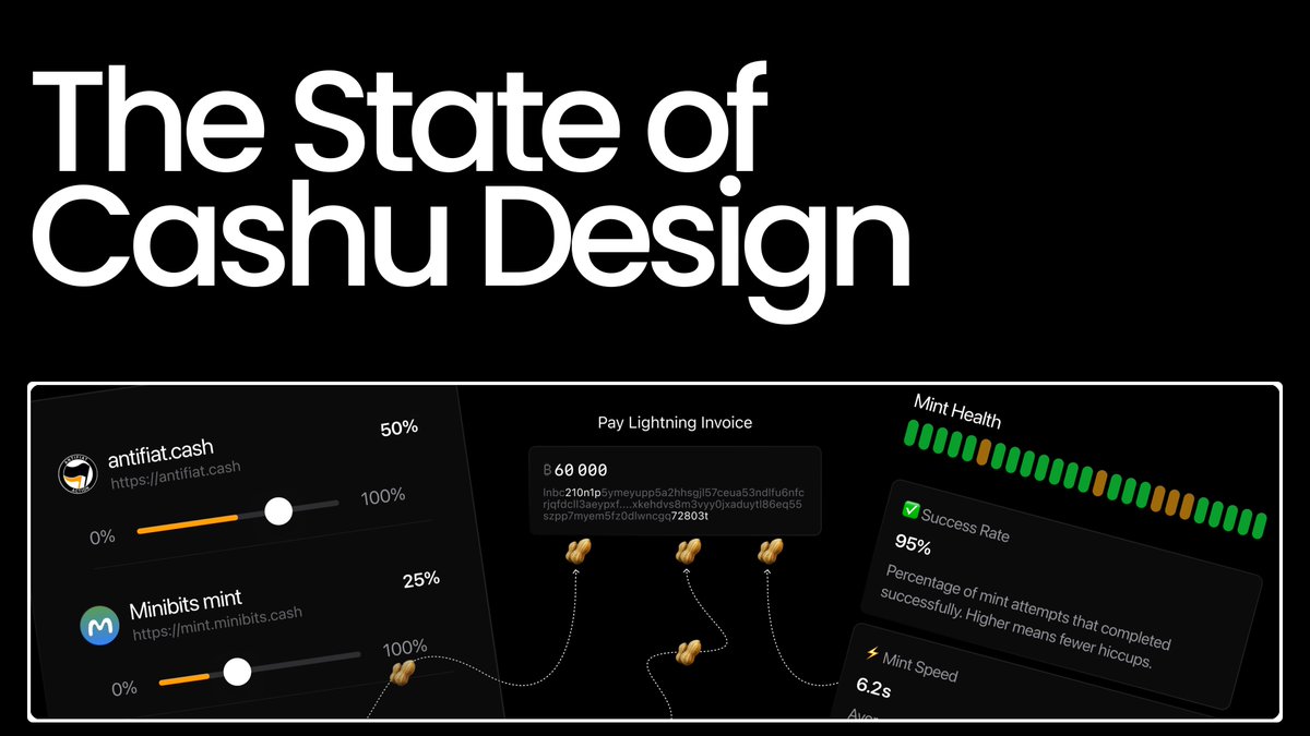 During <a href="/BTCPrague/">BTC Prague</a> Dev/Hack/Day I gave a talk on the State of Cashu design. I'm sharing the presentation here along with a few key points.