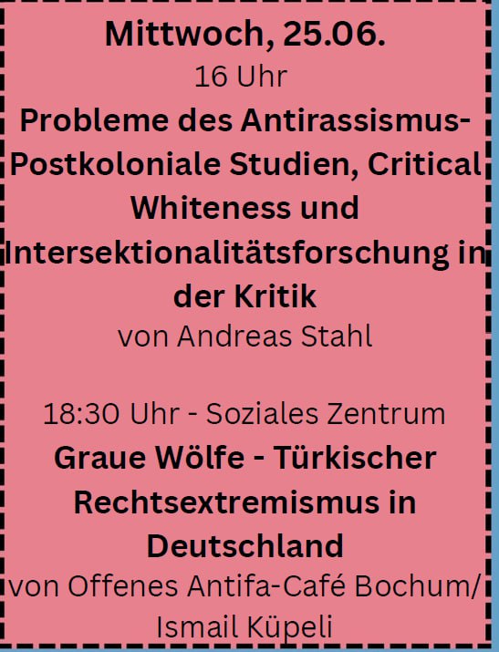 Heute um 16 Uhr an der Ruhr-Universität Bochum in Raum GD 02/236!
