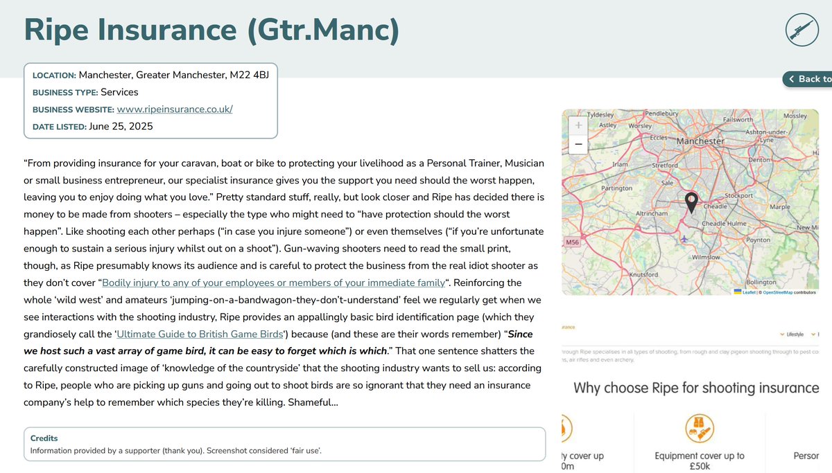 blood_business's tweet image. Ripe Insurance shatters the BS that #shooters have a clue about the #birds they kill: "Since we host such a vast array of game bird, it can be easy to forget which is which". NO, the're just too f***ing lazy to bother learning how to identify 7 species!
bloodbusiness.info/business/ripe-…