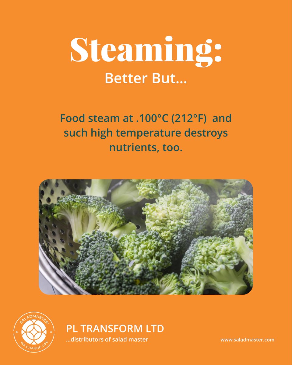 pl_transform's tweet image. Steaming is a step up from boiling, but it’s not perfect. That’s why Saladmaster goes further.
 
Saladmaster uses a waterless, low-heat, perforation method to cook food in its own natural moisture. 

The result? Meals that are as nourishing as they are delicious.

#smartcooking
