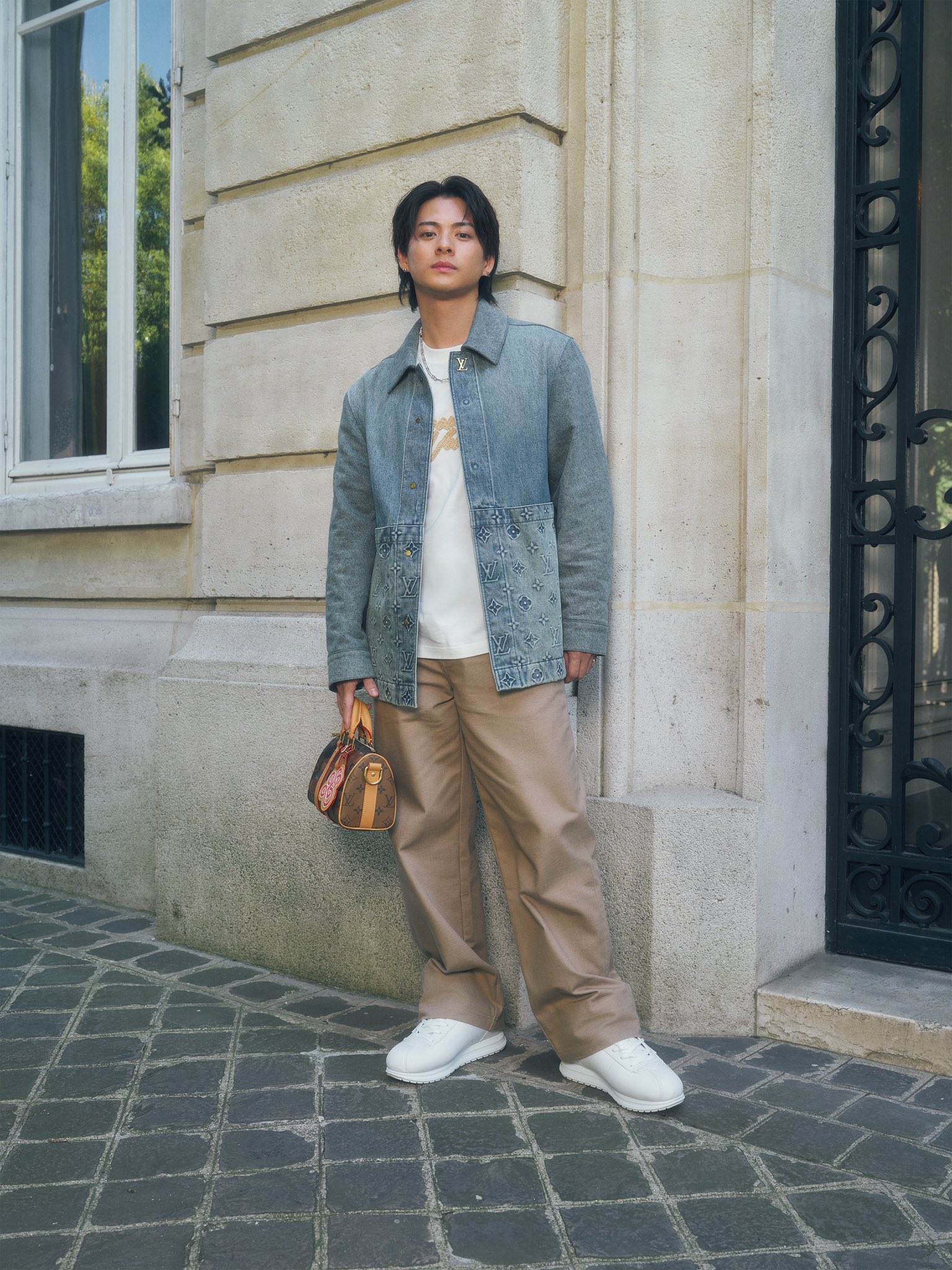 平野紫耀着用【LOUIS VUITTON】バッグチャーム LV ミュージック パリの平野紫耀くん③Louis Vuittonファッションショー