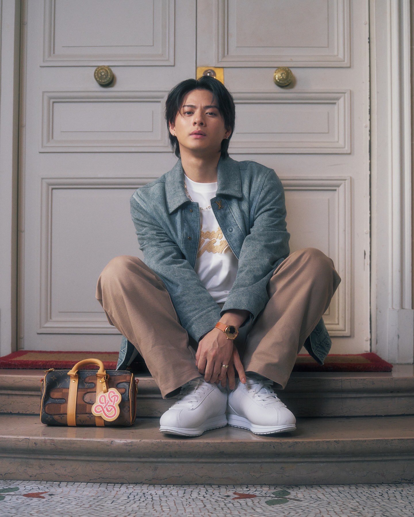平野紫耀着用【LOUIS VUITTON】バッグチャーム LV ミュージック パリの平野紫耀くん③Louis Vuittonファッションショー