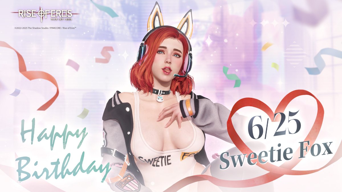 RiseofErosJp's tweet photo. Sweetie Fox 誕生日特別コード：g26no63Lu9F

この投稿に「いいね！」をし、あなたのUIDを添えて、SweetieFoxの誕生日を祝うコメントをすると抽選に参加できます。

「絆ノ契約×5」がゲットできるかも？

特別ボーナス：この投稿がシェア50回に達したら、「絆ノ契約×10」がゲットできるかも？ https://t.co/y65TrlfedS