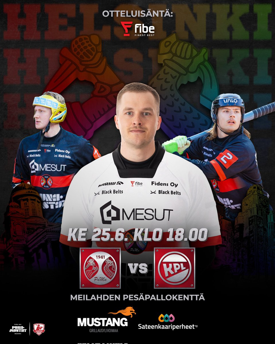 Ottelupäivä 💥

Puna-Mustat - Kouvolan Pallonlyöjät
📅25.6. klo 18
🏟️ Meilahden pesäpallokenttä
🎟️15€, alennusryhmät 10€, alle 12v ilmaiseksi

Liput Ticketmasterista tai luukulta
ticketmaster.fi/artist/puna-mu…

#pumu #ykköspesis
