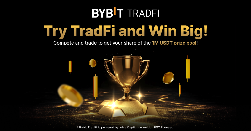 Bybit_Official's tweet photo. 📈Trade global stocks, gold &amp; more in Bybit TradFi with 1,000,000 USDT prize pool!

🫵 Sign Up Now!

*Disclaimer: Bybit TradFi is powered by Infra Capital (Mauritius FSC licensed).
