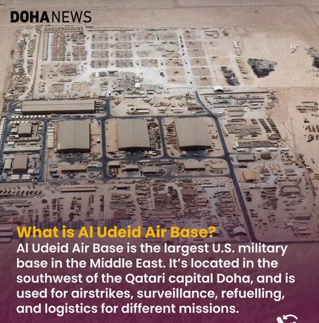 mj_santos's tweet image. #AlUdeidAirbase exemplify #Qatar @TamimBinHamad + #Arab #traumabond to #USA + imperialists. Instead of liberation + back #Iran (or #Palestine) against aggression towards #Arabs by #ApartheidIsrael, created to control West Asia, they condemn/punish victims and align with abusers.