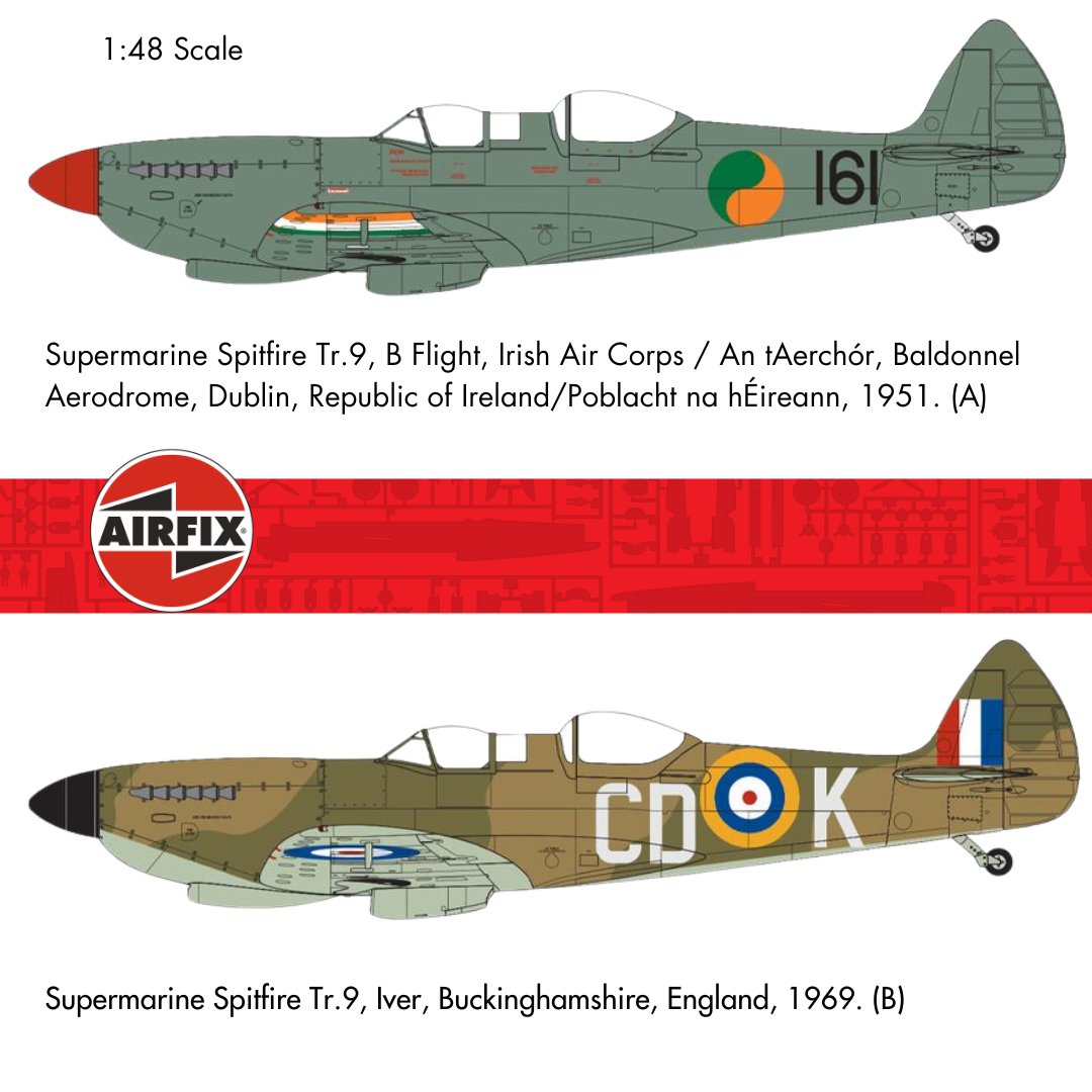 Airfix's tweet photo. Pick your Supermarine Spitfire TR.9 scheme!

Let us know in the comments which you'd choose👇

#Airfix #ScaleModelling #SupermarineSpitfireTR9 #PlasticKits #ModelBuilds https://t.co/aApKbRYBEC