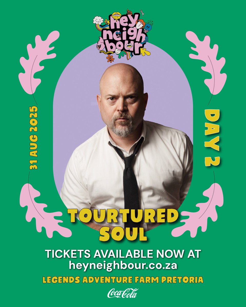 HeyNeighbourFest (@heyneighbourfes) on Twitter photo A smooth vibe all the way ๐ฅ
<a href="/TortSoulLive/">Tortured Soul</a> deliver eclectic beats and unmissable soul on Day 2 ๐ซถ
Tickets available at heyneighbour.co.za ๐ซ A smooth vibe all the way ๐ฅ
<a href="/TortSoulLive/">Tortured Soul</a> deliver eclectic beats and unmissable soul on Day 2 ๐ซถ
Tickets available at heyneighbour.co.za ๐ซ