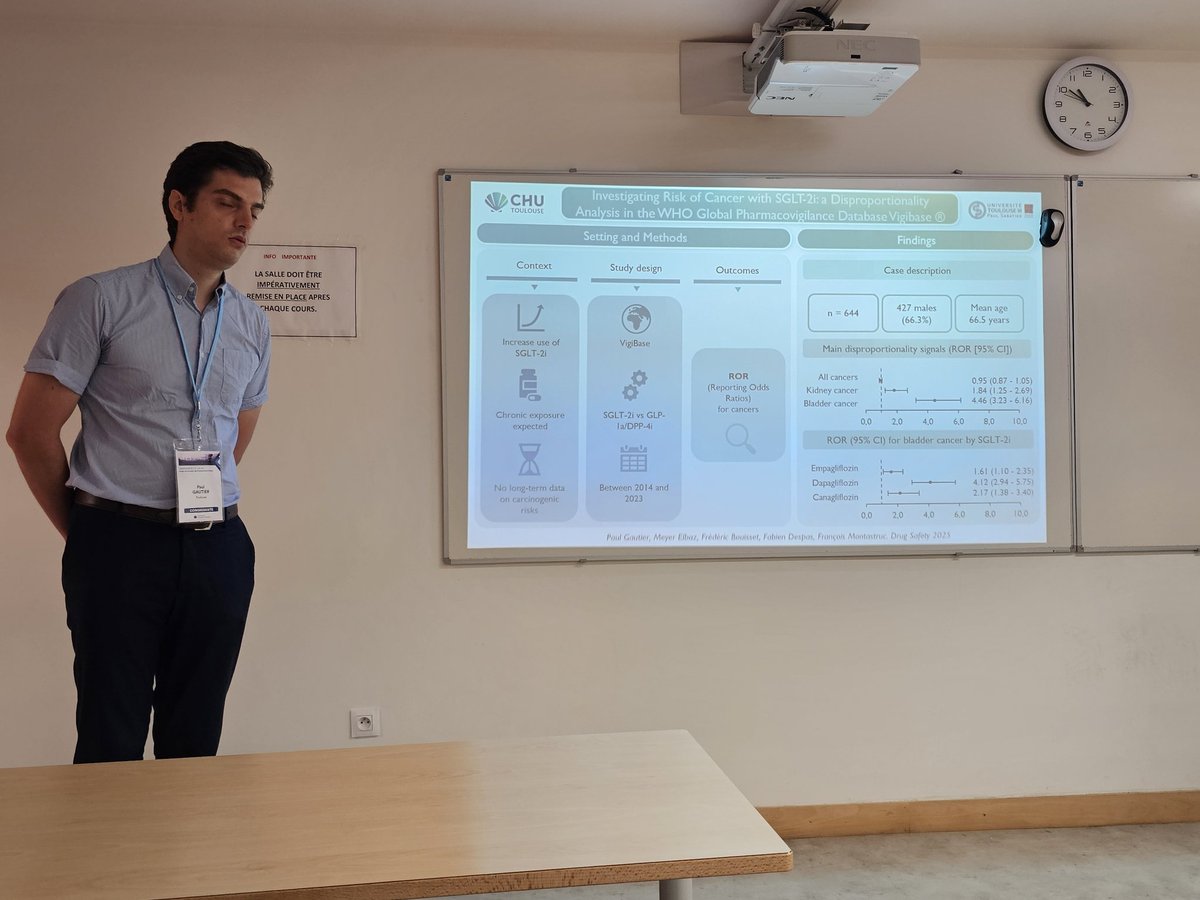 AlexandreGerard's tweet image. Investigating risk of cancer with Sodium- glucose cotransporter 2 inhibitors: a disproportionality analysis in the WHO Global Pharmacovigilance Database Vigibase® par Paul Gautier, et l'équipe de @montastrucf à #sfpt2025