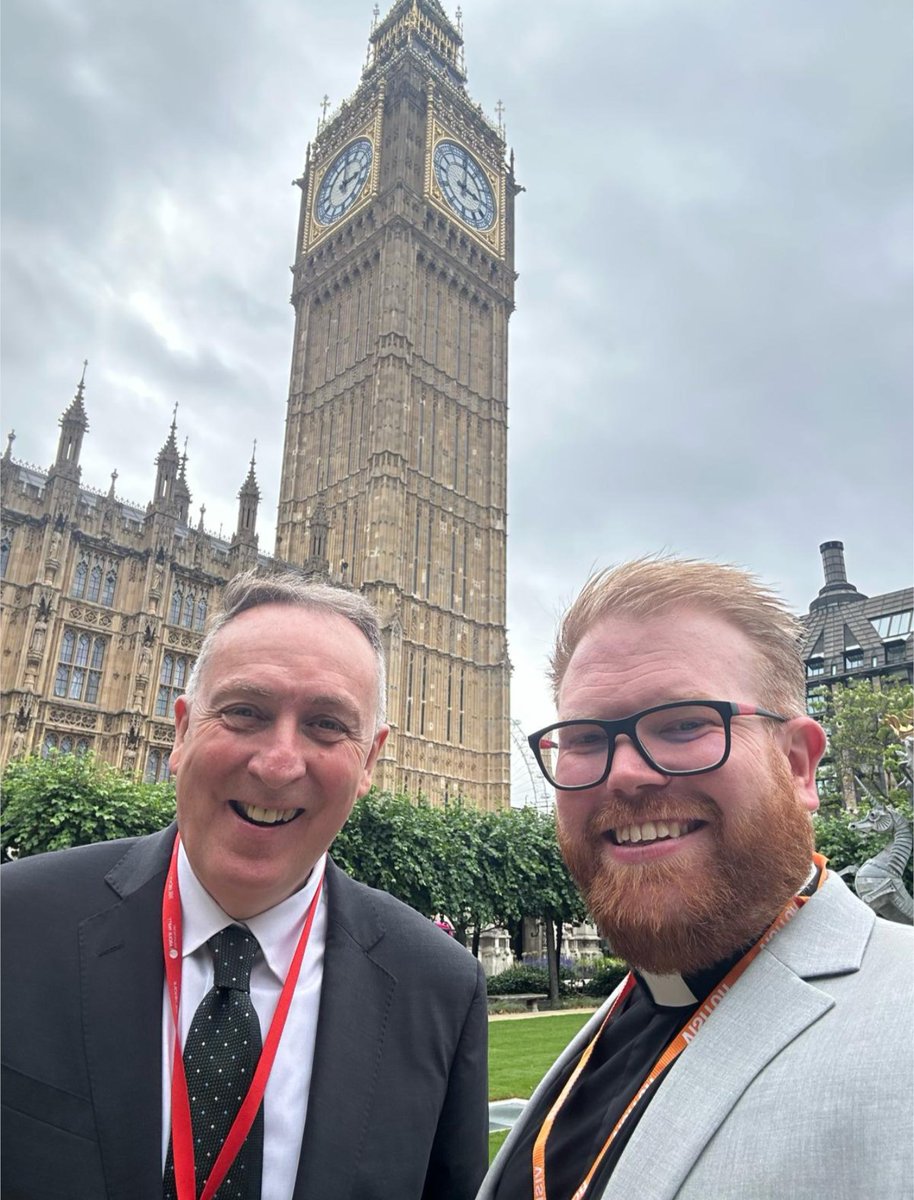 Lovely to welcome Rev Matt Davis from St David's Church in Rhymney to the National Parliamentary Prayer Breakfast yesterday where we discussed all things Rhymney and Tredegar.
