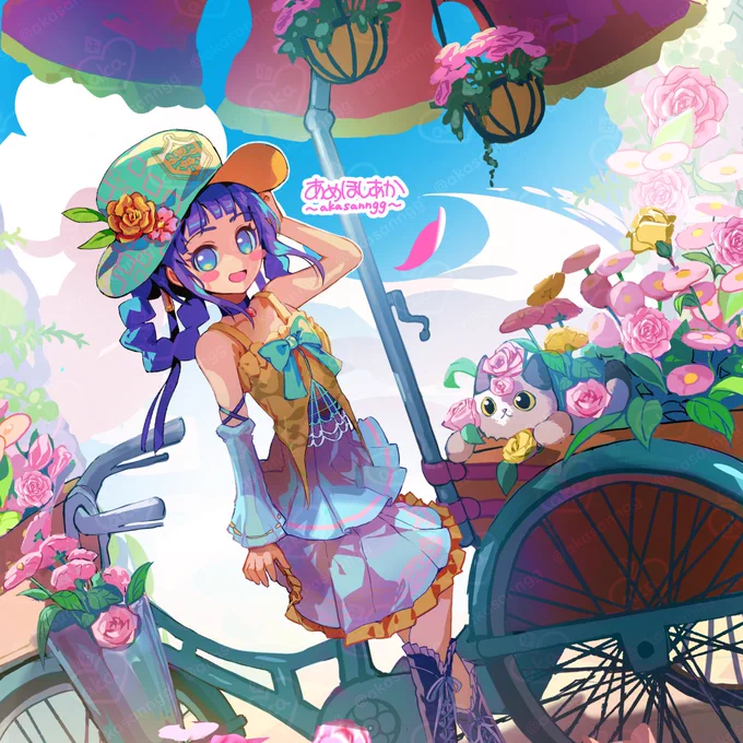 創作イラスト描いている「あめほしあか」です。 ファンタジーでゆめかわいい絵本のような世界観で女の子キャラ中心に制作中 同人誌シリーズ #ファンチュリィ も制作中です! #創作 #イラスト #オリキャラ #original
