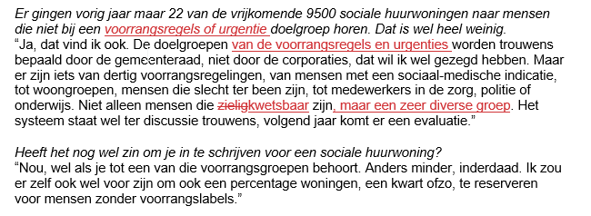 Gem. raad 020 bespreekt nu volksinitiatief van <a href="/25voor020/">25voor020</a>. Een kwart vd soc. huurwoningen reserveren voor mensen zonder label of urgentie, gebaseerd op een oud interview van mij met <a href="/afwc1917/">Amsterdamse Federatie van Woningcorporaties</a>. Omdat er twijfel lijkt te zijn over haar uitspraken, hier het geautoriseerde interview: