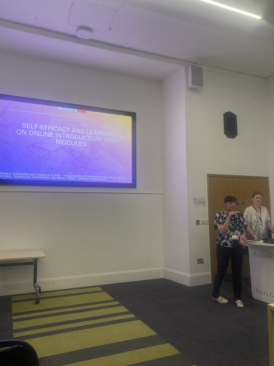 NDeanMarshall's tweet image. Looking forward to hearing from Sam Johnson about self-efficacy and learning on online introductory STEM modules #UKSTEMConf25