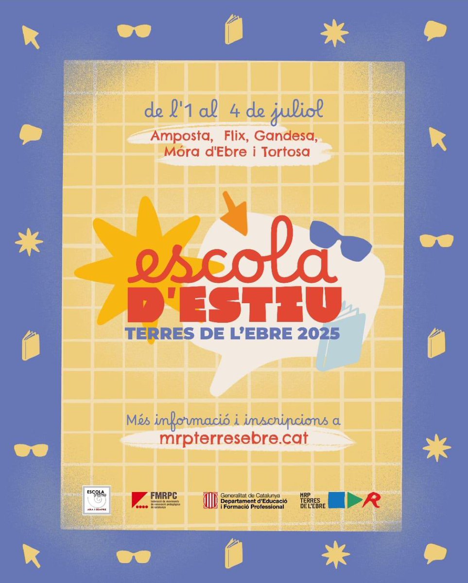 📢 Últims dies! El *25 de juny* tanquem inscripcions als cursos de l’*Escola d’Estiu*.  
🚨 Algunes formacions ja estan a punt d’esgotar-se…  
⏳ No et quedis sense plaça!  
ℹ️ Inscripcions i més info a la web!
mrpterresebre.cat