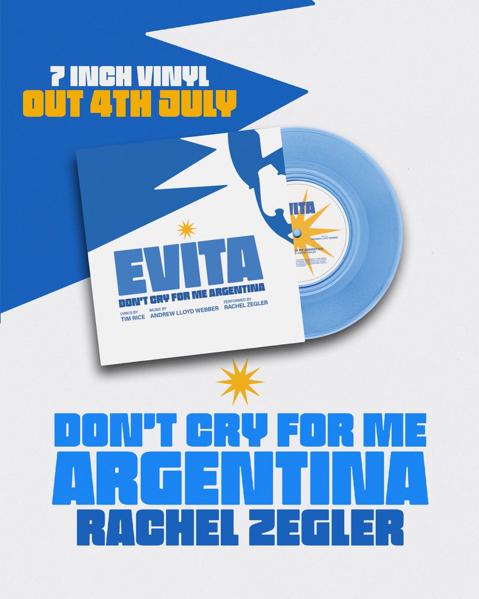 OfficialALW's tweet image. ‘Don’t Cry For Me Argentina’ performed by @rachelzegler will be released on 7” vinyl 4th July: dcfma.com - Team ALW