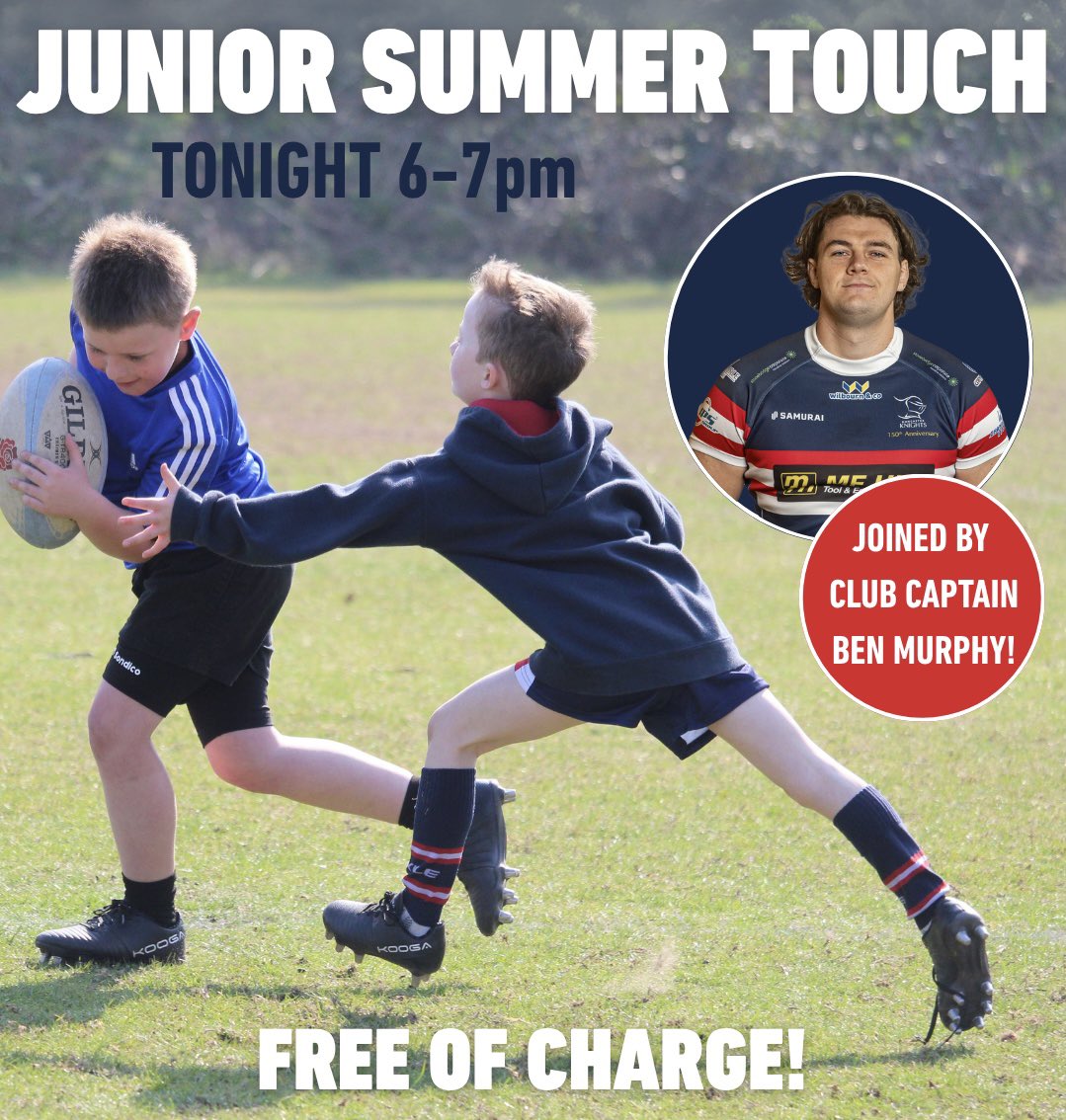 Doncaster Knights ๐ (@doncasterknight) on Twitter photo ๐๐๐๐๐๐๐ - ๐๐๐๐๐๐ ๐๐๐๐๐๐
Our Junior Touch Rugby is back in full swing! - and this evening we will be joined by Knights Player, Ben Murphy๐๐ป
๐ Castle Park
โฐ 6-7pm
๐ FREE
The junior touch will now be continuing ๐๐ซ๐๐ง๐ฎ ๐๐๐๐ฃ๐๐จ๐๐๐ฎ until further ๐๐๐๐๐๐๐ - ๐๐๐๐๐๐ ๐๐๐๐๐๐
Our Junior Touch Rugby is back in full swing! - and this evening we will be joined by Knights Player, Ben Murphy๐๐ป
๐ Castle Park
โฐ 6-7pm
๐ FREE
The junior touch will now be continuing ๐๐ซ๐๐ง๐ฎ ๐๐๐๐ฃ๐๐จ๐๐๐ฎ until further
