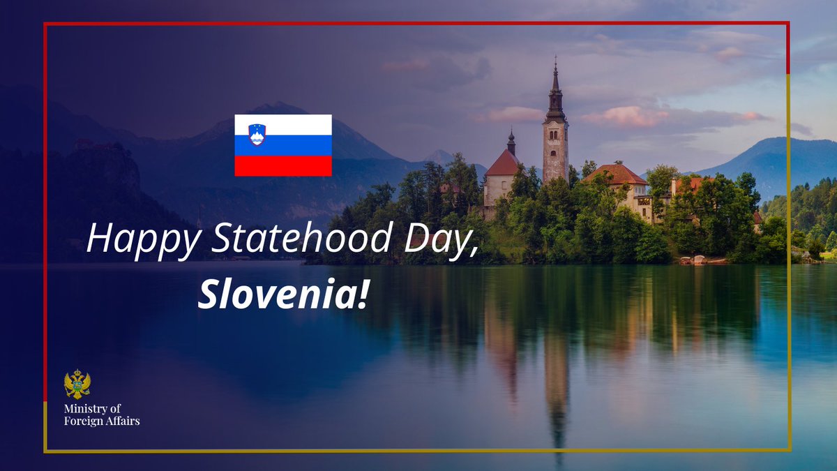 MFA Montenegro (@mfa_mne) on Twitter photo Congratulations and best wishes to our friends and allies in #Slovenia, on the occasion of their #StatehoodDay.
🇲🇪🤝🇸🇮
<a href="/MZEZ_RS/">MFEA Slovenia</a> Congratulations and best wishes to our friends and allies in #Slovenia, on the occasion of their #StatehoodDay.
🇲🇪🤝🇸🇮
<a href="/MZEZ_RS/">MFEA Slovenia</a>