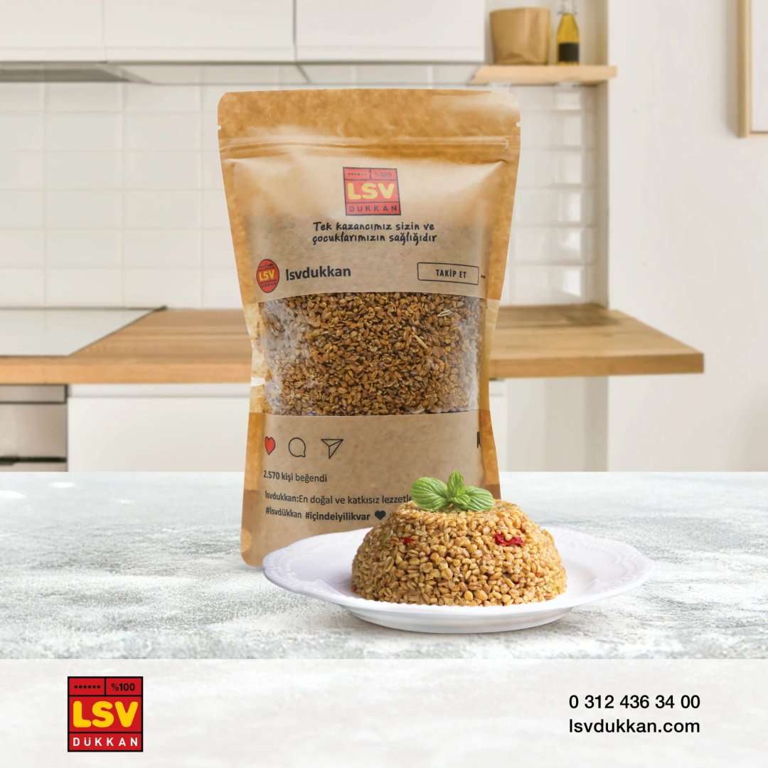 Binlerce yıllık miras, LSV Dükkan'la sofranızda🌾
Besleyici, doyurucu ve katkısız siyez bulguru; doğal beslenmenin en lezzetli yolu.

🛒 lsvdukkan.com