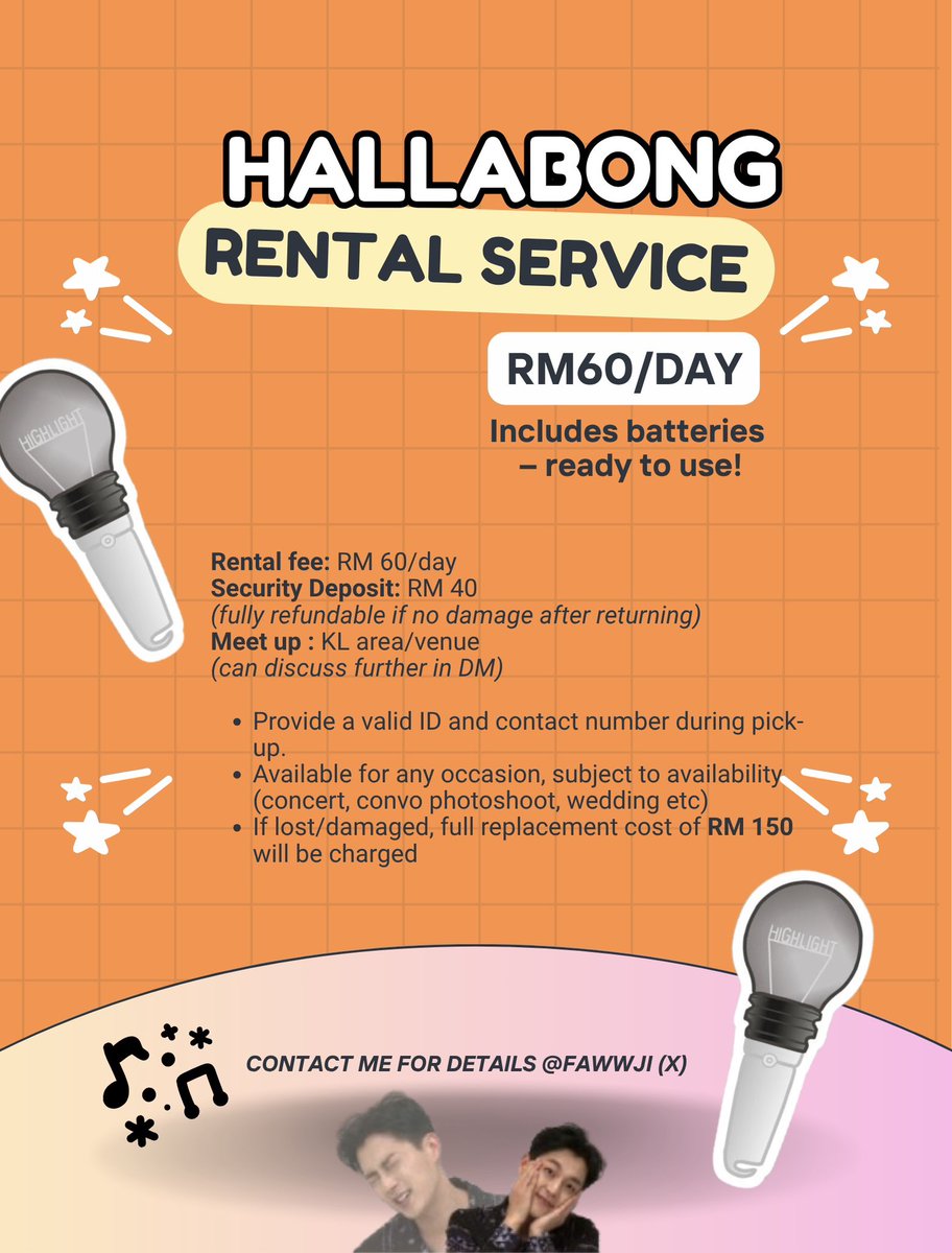 fawwji's tweet photo. [HELP RT] HIGHLIGHT LIGHTSTICK RENTAL SERVICE 🇲🇾

Hallabong V1 💡 
RM60/day

Kindly read the tnc and dm me for any inquiries <3

Help me rt thank you 🥰 @PasarB2stHl @pasar2ndgen #PasarHighlight #PasarBeastHighlight #HighlightinKL

🏷️ lightstick highlight wtr lfr https://t.co/kohTDCkhAT