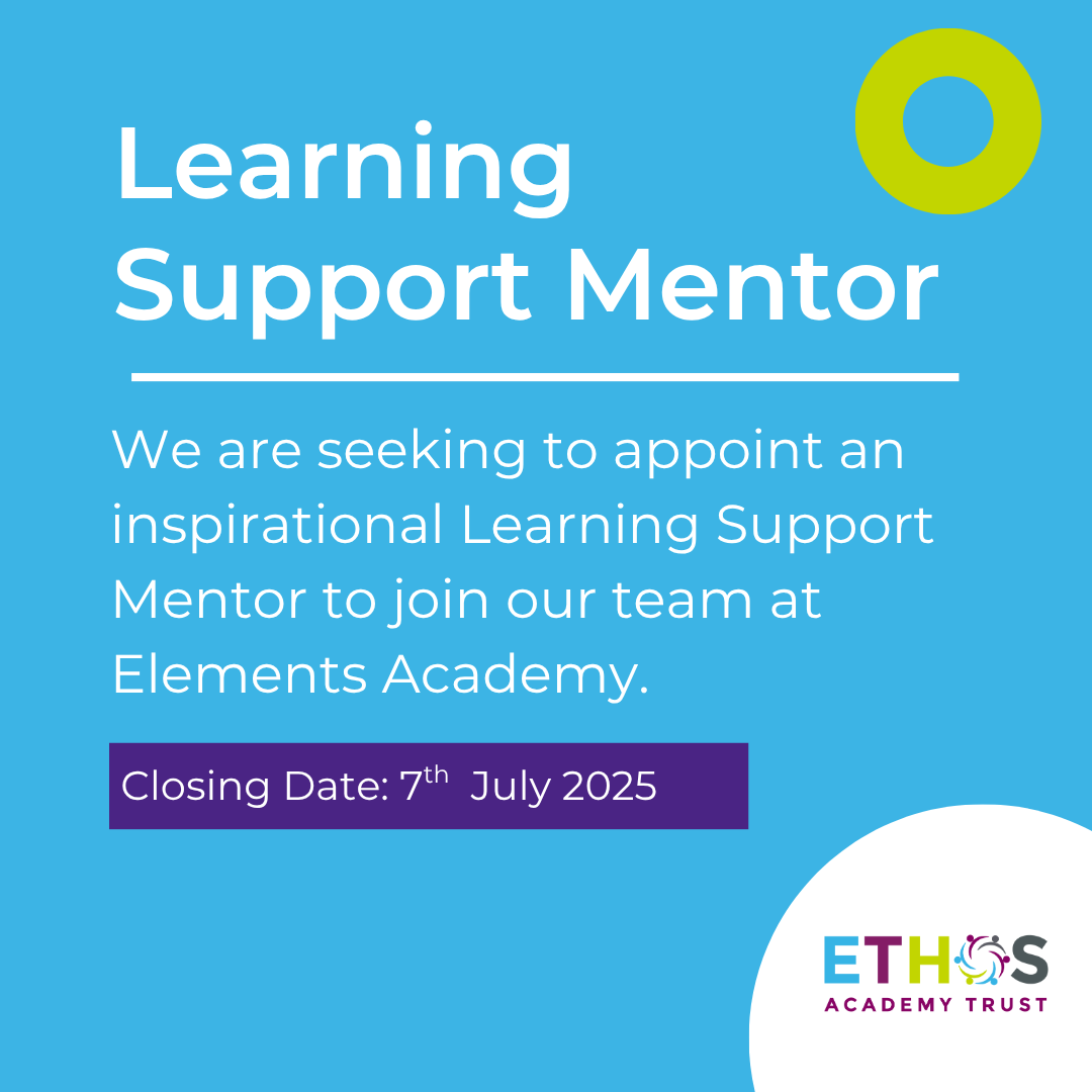 Are you looking for a rewarding and new role?

This Learning Support Mentor role at Elements Academy will focus on providing aspirational and positive outcomes for pupils with complex SEMH needs.

Discover more and apply today: bit.ly/4eezGwS