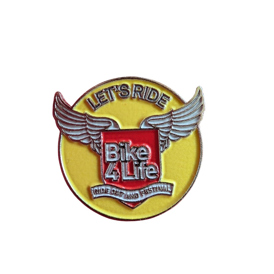Bike4LifeFest's tweet photo. 🏍️ New for 2025!

Our brand new Bike4Life badges have just dropped! 🔥
Perfect for collectors, supporters, and everyone riding with us this year.

🎯 Grab yours online now 👉
https://t.co/prcXGG4QZY https://t.co/0OMXY2ssrf