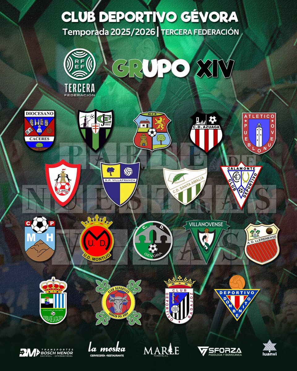 ⚽️ 𝐓𝐄𝐑𝐂𝐄𝐑𝐀 𝐑𝐅𝐄𝐅 𝟐𝟓/𝟐𝟔 | 𝐆𝐑𝐔𝐏𝐎 𝐗𝐈𝐕

🤩 ¡Qué bonita temporada nos espera! 

#TerceraRFEF
#GrupoXIV
#ParteDeNuestrasVidas