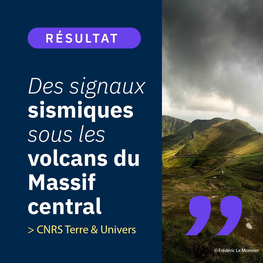 CNRS_INSU's tweet image. #RésultatScientifique
⛰️Des signaux sismiques atypiques sous les volcans du Massif central.
📄Des séismes longue période ont été détectés à grande profondeur sous les volcans endormis du Massif central, un indice d’activité magmatique.
👉insu.cnrs.fr/fr/cnrsinfo/de…