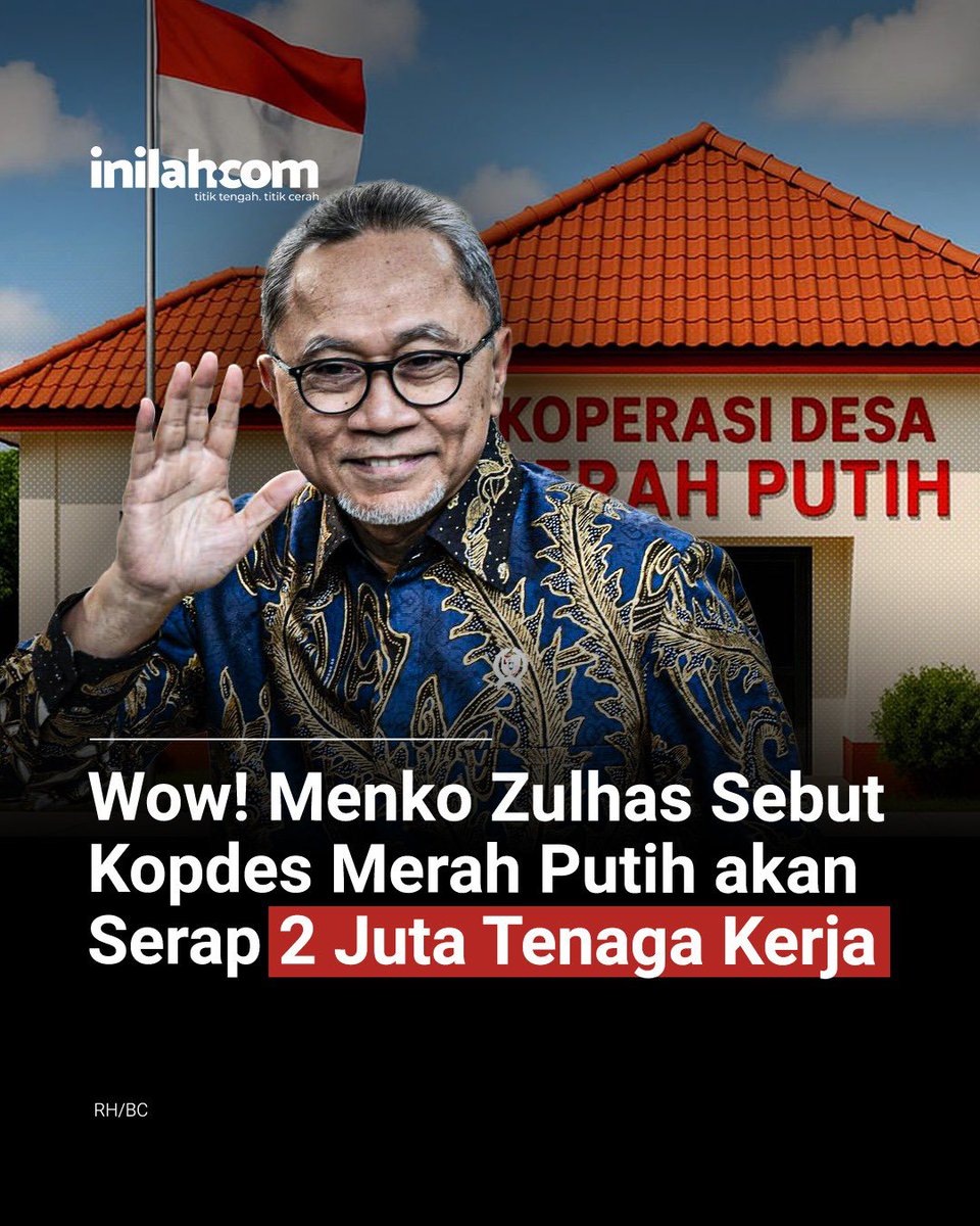 Di tengah badai pemutusan hubungan kerja (PHK) kabar baik datang dari Menteri Koordinator Bidang Pangan Zulkifli Hasan (Zulhas). Kata Zulhas, Koperasi Desa/Kelurahan (Kopdes) Merah Putih dirancang menjadi motor penggerak ekonomi desa yang berpotensi menyerap hingga 2 juta tenaga