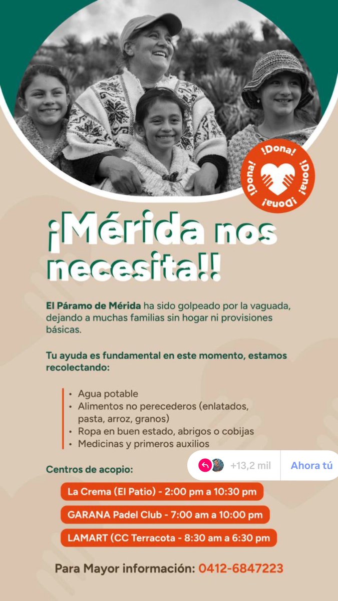 ¿Saben de personas u organismos que estén manejando las donaciones en Mérida? 

Me gustaría ayudar económicamente y además ayudar a recaudar fondos en el exterior pero quisiera saber si hay personas que pueden hacer llegar las ayudas.

Entre todos podemos, POR MÉRIDA🙏
