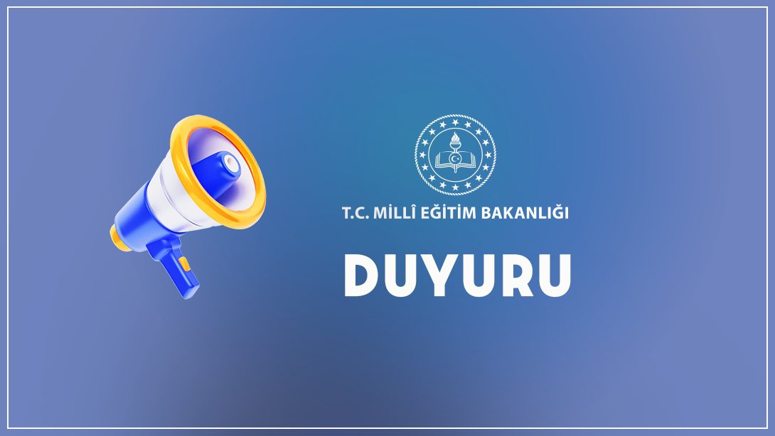 2025 Yılı 2. Dönem (2025/02 Haziran-Temmuz Ayı) Sürekli İşçilerin Mazerete Bağlı Yer Değiştirme Duyurusu yayımlandı.

👉🏻kısa link👉🏻meb.ai/Xtmiv7

<a href="/tcmeb/">Millî Eğitim Bakanlığı</a> <a href="/Yusuf__Tekin/">Yusuf Tekin</a> <a href="/omurfatih/">Ömür Fatih Karakullukçu</a>