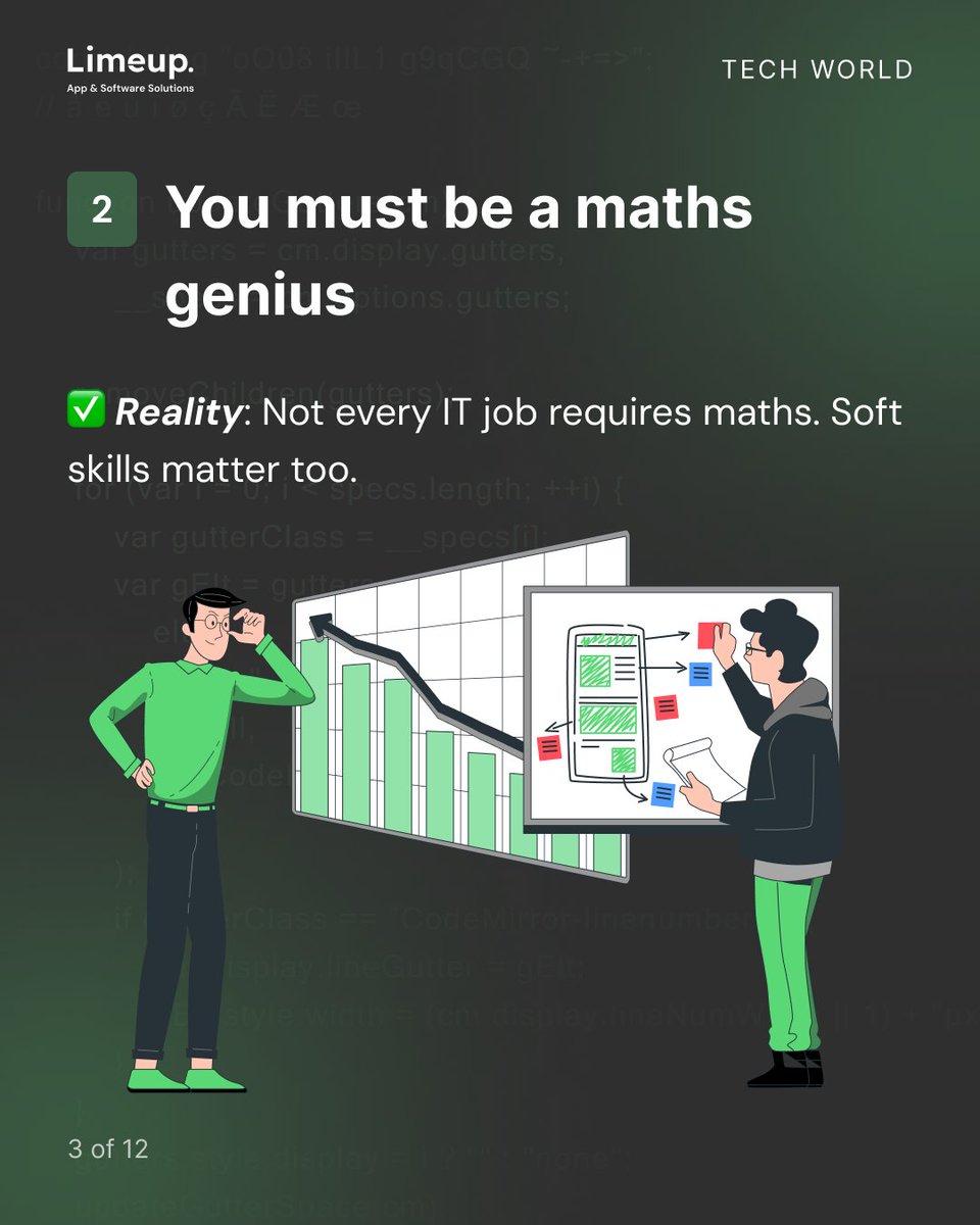 limeup_io's tweet image. Think IT is just coding all day in a hoodie? Think again💥 Tech is creative, diverse, and full of opportunities for everyone, regardless of background. Ready to bust some myths?

#TechMyths #LifeInTech #TechCareers #BreakingMyths #Limeup