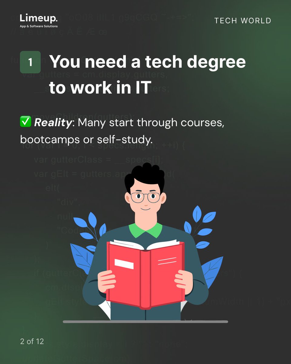 limeup_io's tweet image. Think IT is just coding all day in a hoodie? Think again💥 Tech is creative, diverse, and full of opportunities for everyone, regardless of background. Ready to bust some myths?

#TechMyths #LifeInTech #TechCareers #BreakingMyths #Limeup