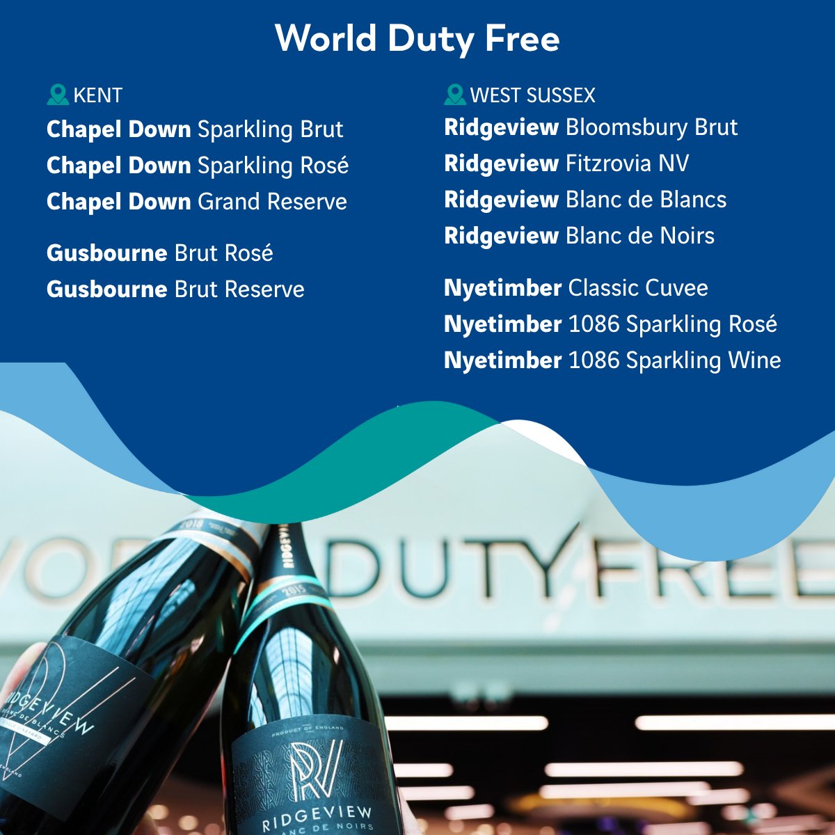 Gatwick_Airport's tweet image. This #EnglishWineWeek, we are celebrating the exceptional vineyards local to London Gatwick that provide a selection of English wines across our airport.
Whether you're sampling a glass at one of our bars or restaurants, or buying a bottle to take a piece of our region with you…