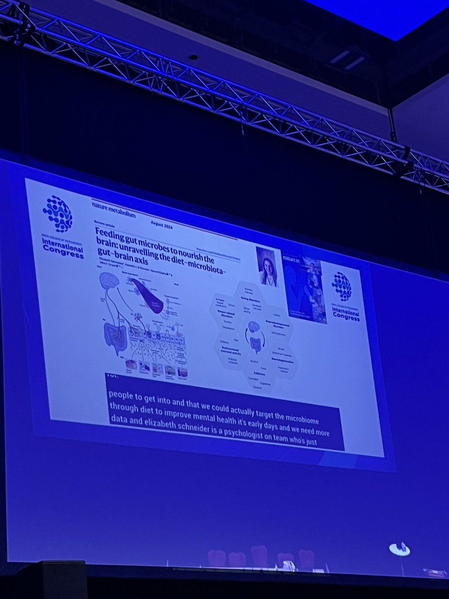 A very interesting keynote presentation on the role of the gut microbiome and the relationship with psychiatric disorders! #rcpsychIC #RCPsychIC25