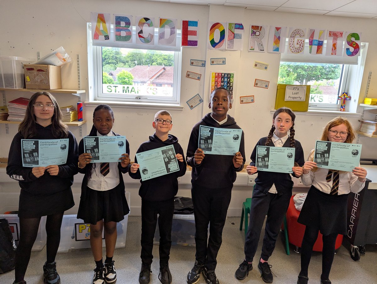 StMarksPrimary1's tweet image. 🚀 St. Mark&apos;s in Space 🚀
Once again our P7 pupils took part in the Astro Pi Challenge to have their coding project run on the International Space Station! Today they received their certificates to show the time &amp;amp; coordinates of when it run! Well done! @Astro_Pi @DigiSchoolsERC