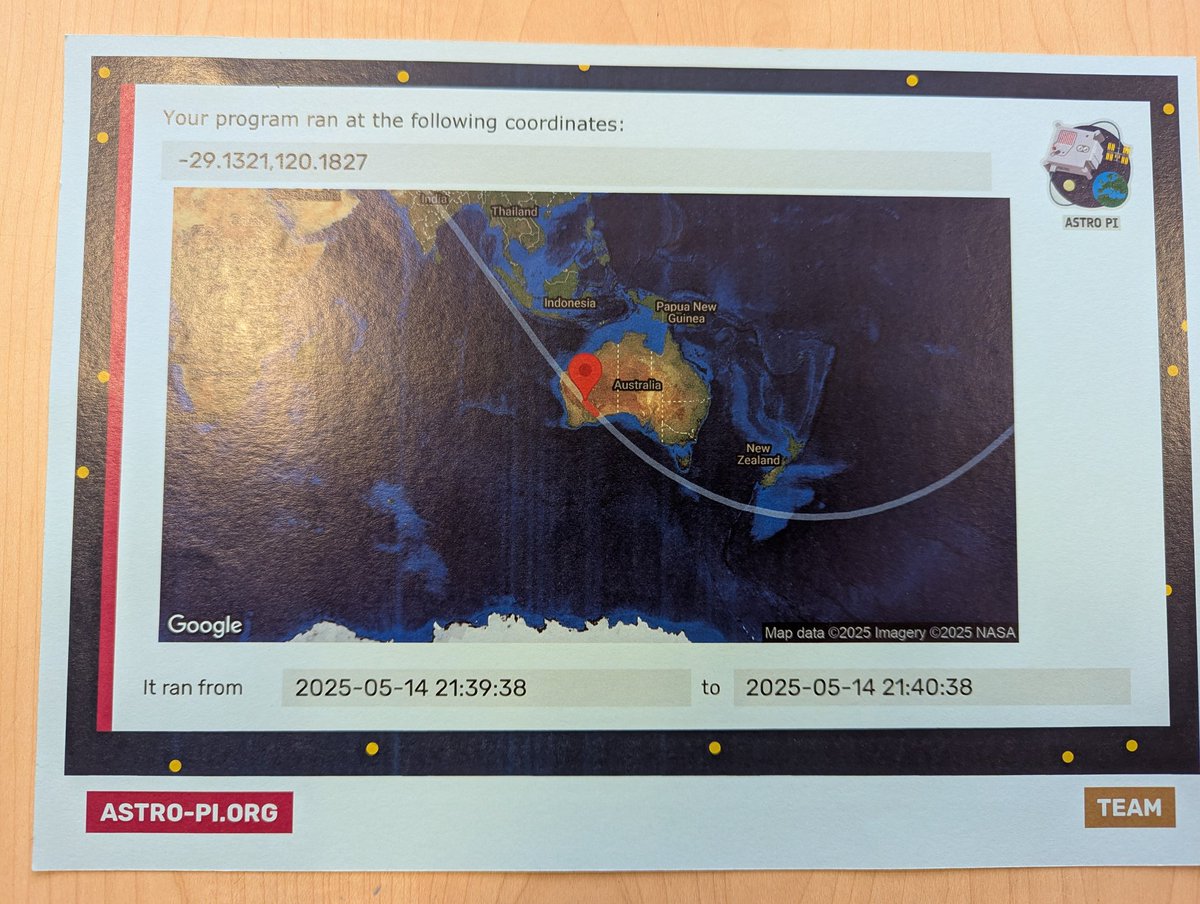 StMarksPrimary1's tweet image. 🚀 St. Mark&apos;s in Space 🚀
Once again our P7 pupils took part in the Astro Pi Challenge to have their coding project run on the International Space Station! Today they received their certificates to show the time &amp;amp; coordinates of when it run! Well done! @Astro_Pi @DigiSchoolsERC