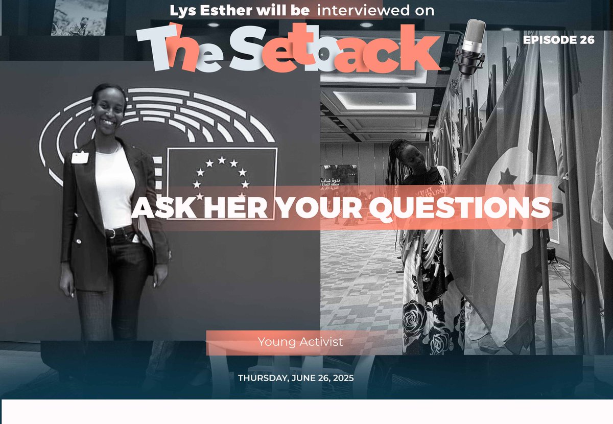 🎙️This Thursday at 4PM, we’re in the studio with <a href="/LKarikumutima/">Lys Esther Karikumutima</a> youth leader, changemaker &amp; fierce voice for women + digital inclusion in Africa.

Got a question for her?
💬 Drop it below or DM us -  yours might be featured!

🔗 Meet her: shorturl.at/O5PiQ

#Burundi