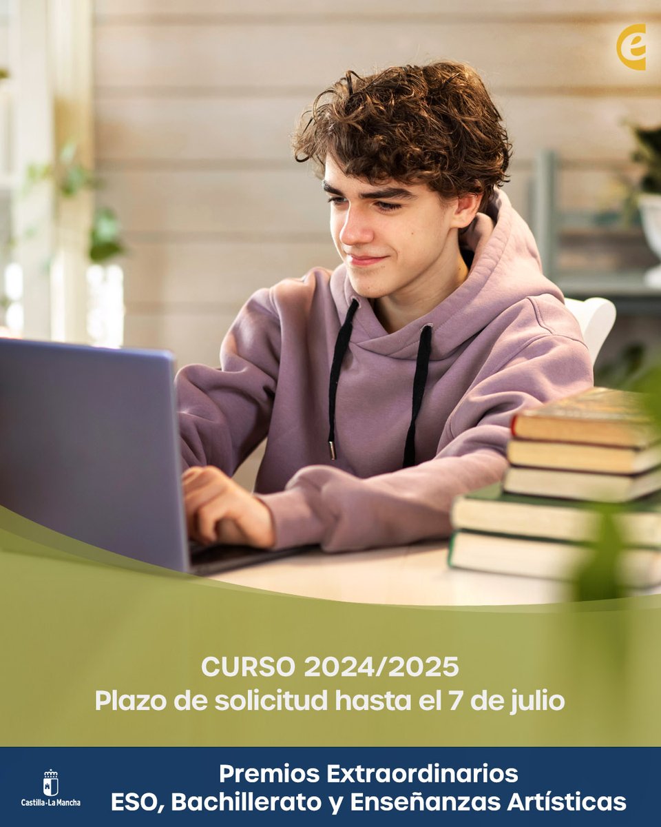 📣 Convocatoria de los Premios Extraordinarios de Educación Secundaria Obligatoria, Bachillerato y Enseñanzas Artísticas.
🗓️ Plazo de solicitud hasta el 7 de julio de 2025.
ℹ️ Más información: educa.jccm.es/es/noticias/pr…