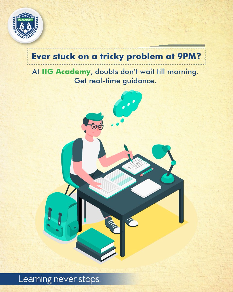 When questions can’t wait till morning.
IIG Academy is here with real-time doubt support even after class hours. Because learning should flow, not pause. 

#IIGAcademy #DoubtClearingClass #StudySmart #JEEPreparation #NEET #NEETPreparation #coachinginstitute #Odisha #Bhubaneswar