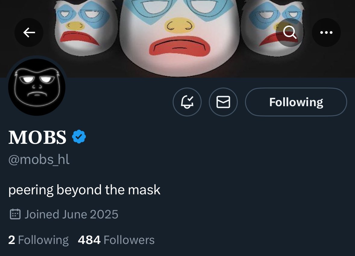 🚨 EARLY CALL: MOBS (484 followers)

• Art collection launching on Hyperliquid
• Price is TBA (heard free mint is a part)

Position early, something is coming

Follow <a href="/mobs_hl/">𝐌𝐎𝐁𝐒</a> | Drop follow proof 

Good luck fading. ⬇️