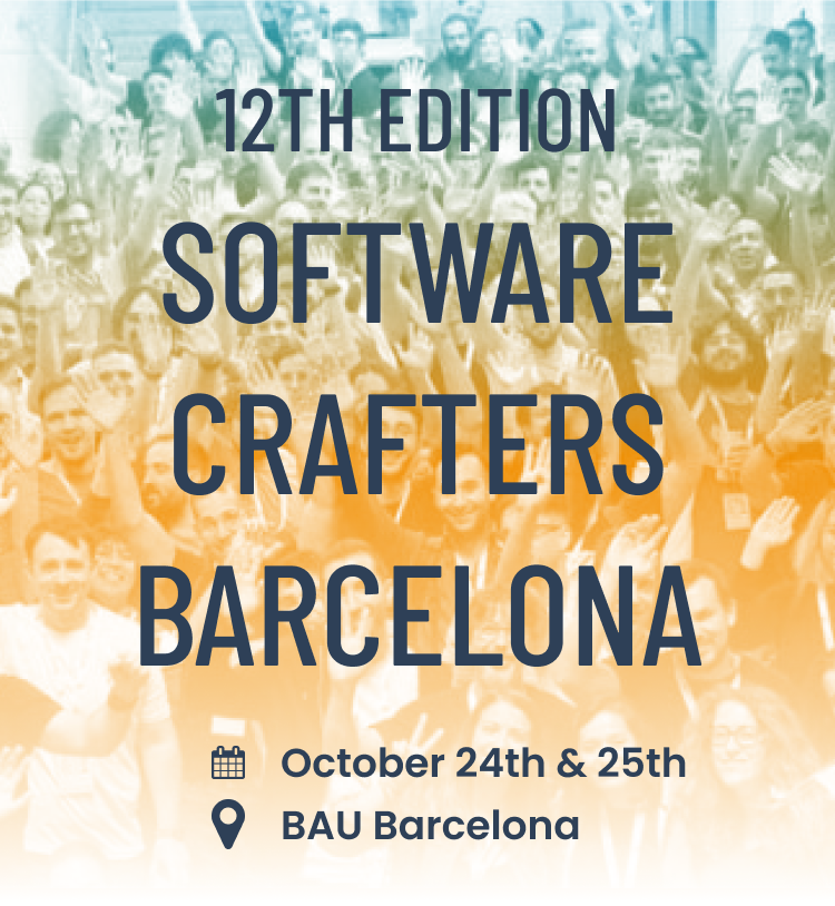 🦄🗞️ ¡Ya están disponibles las entradas de la XII Software Crafters Barcelona!

Dos días de charlas, open space, buen comer y beber, guardería y sorpresas 🎉

📅 24-25 de octubre 2025
📍 BAU Barcelona
🎟️ …twarecraftersbarcelona.eventbrite.com