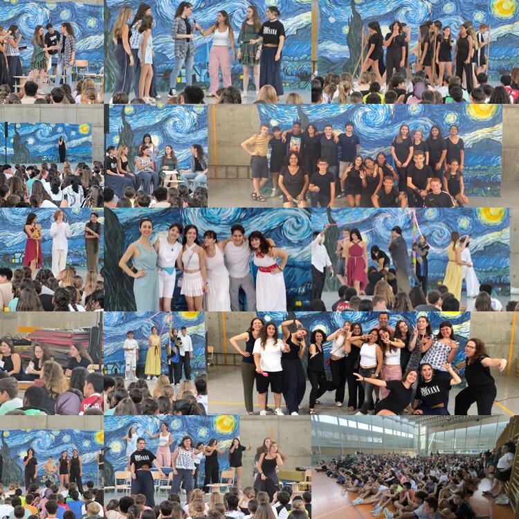 El pasado martes 17 de junio, nuestros alumnos de Artes Escénicas de primero de bachillerato, cuarto y primero de ESO, junto a 1ESOF, protagonizaron el espectáculo de fin de curso "El velo azul" (Rubén Darío), con la escenificación de poemas y la interpretación de canciones.