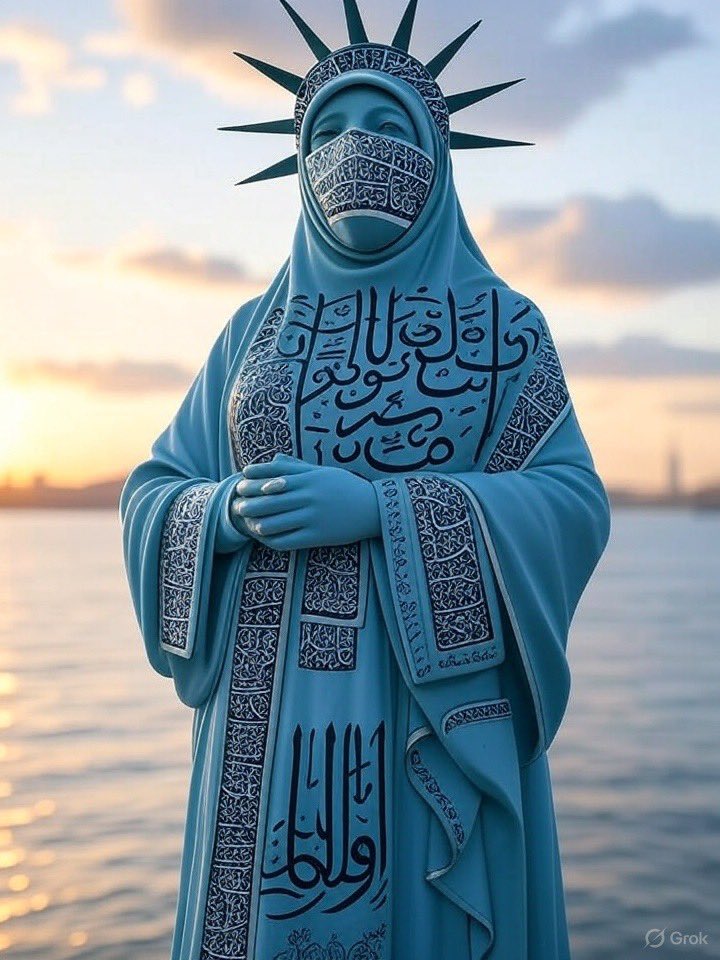 ZeroLeftt's tweet image. BREAKING NEWS : 

Zohran Mamdani updated statue of Liberty 🗽