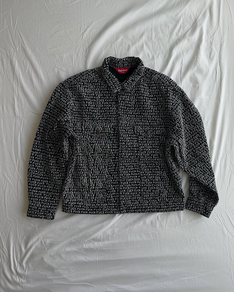 新品supremeFuck Stitch Denim TruckerJacket Supreme Fuck Stitch Denim Trucker Jacket Blue Men's - SS25 - US