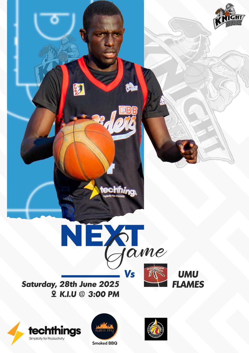 🗣️Let's go, Riders! Let's gooo!!!! Are you ready to make some noise!!!! 
We face the <a href="/umu_flames/">UMU FLAMES 🏀</a> on Saturday 28th......  And guess what? We won't bring water, we'll get more flames 🔥🔥 at KIU Kansanga 
<a href="/FUBA_DIV1AND2/">FUBA Div 1 & 2</a>