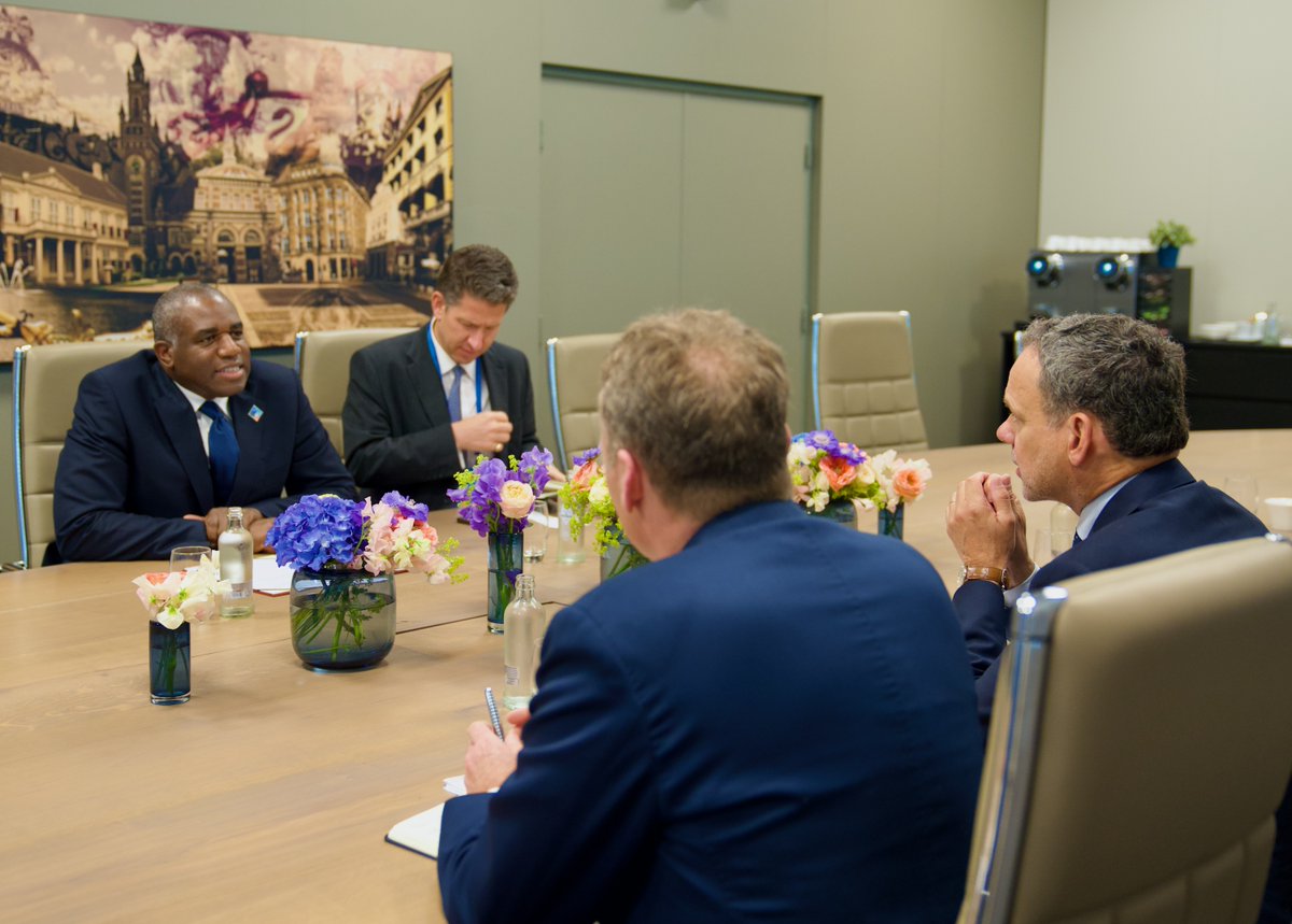 Caspar Veldkamp (@ministerbz) on Twitter photo Founding members of NATO, friends, allies, neighbours: the UK is one of our strongest partners. Pleasure to discuss the #NATOsummit, as well as our constructive security cooperation and support for Ukraine with my colleague Foreign Secretary <a href="/DavidLammy/">David Lammy</a>.
#NorthSeaNeighboursπ³π±π¬π§ Founding members of NATO, friends, allies, neighbours: the UK is one of our strongest partners. Pleasure to discuss the #NATOsummit, as well as our constructive security cooperation and support for Ukraine with my colleague Foreign Secretary <a href="/DavidLammy/">David Lammy</a>.
#NorthSeaNeighboursπ³π±π¬π§