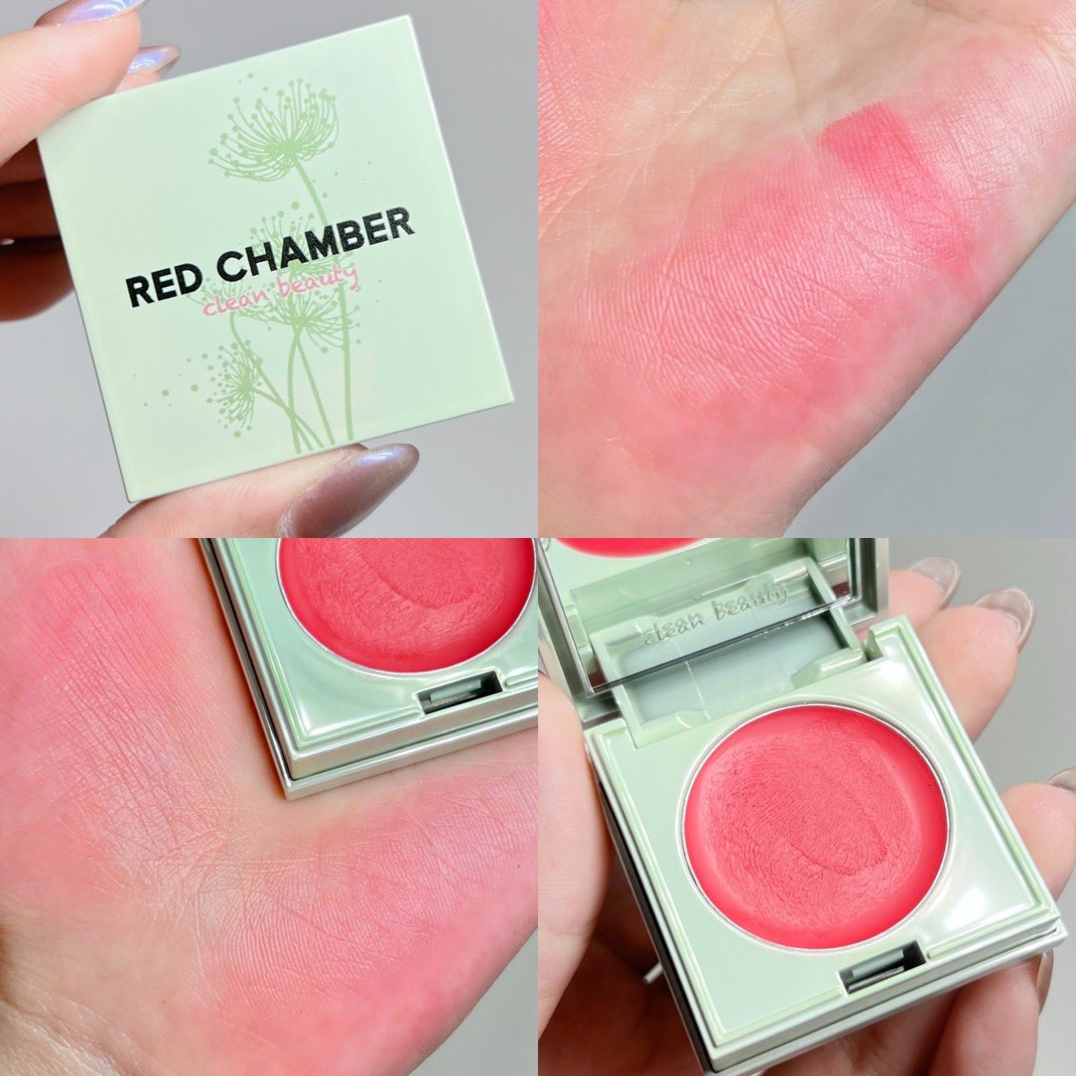 Red Chamber สี Meiyin คือแดงที่ถูกต้อง✅ ไม่ติดส้มเลยยย จะมีความแดงติ่งชมพูนิดๆ ทาเกลี่ยๆคือละมุนใจมากกก ฟีลแดงมะเขือเทศพาสเทลได้ปะ มันไม่จี๊ดขนาดนั้น แต่มันน่ารักอะ🥺